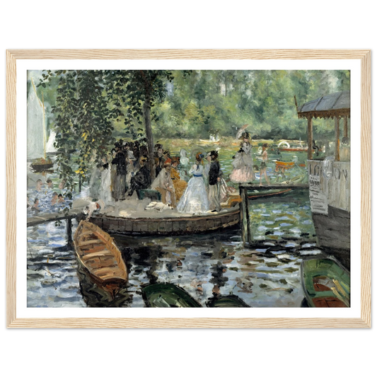 La Grenouillère Art Print | Pierre Auguste Renoir - Framed Poster - 30x40 cm / 12x16″ - Black frame