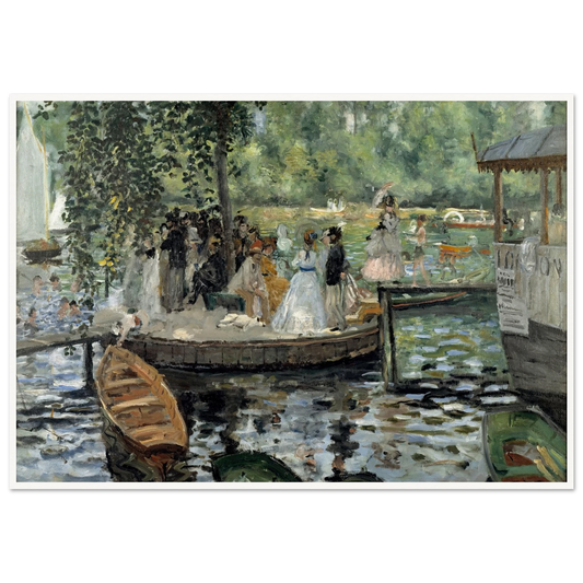 La Grenouillère Art Print | Pierre Auguste Renoir - Framed Poster - 30x40 cm / 12x16″ - Black frame