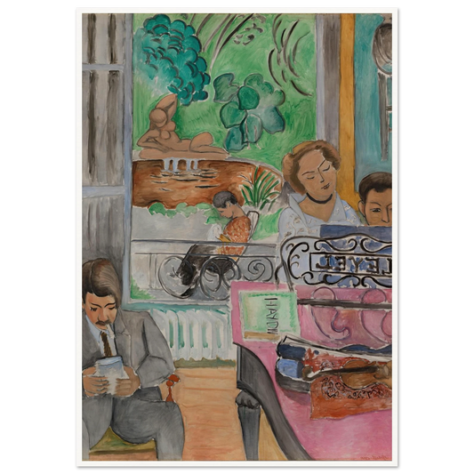 La Leçon de musique (1917) Art Print | Henri Matisse - Framed Poster - 30x40 cm / 12x16″ - Black frame