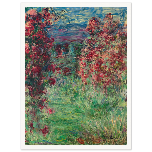 La maison dans les roses (1925) Art Print | Claude Monet - Framed Poster - 30x40 cm / 12x16″ - Black frame