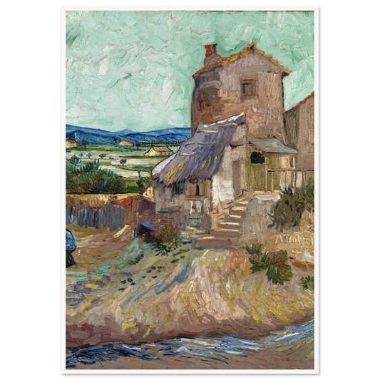 La Maison de la Crau (1888) Art Print | Vincent van Gogh - Framed Poster - 30x40 cm / 12x16″ - Black frame