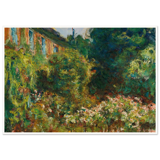 La maison de l’artiste à Giverny (1912) Art Print | Claude Monet - Framed Poster - 30x40 cm / 12x16″ - Black frame