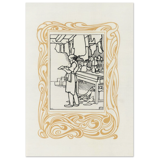 La Maroquinerie (1901) Art Print | Felix Vallotton - Framed Poster - 30x40 cm / 12x16″ - Black frame