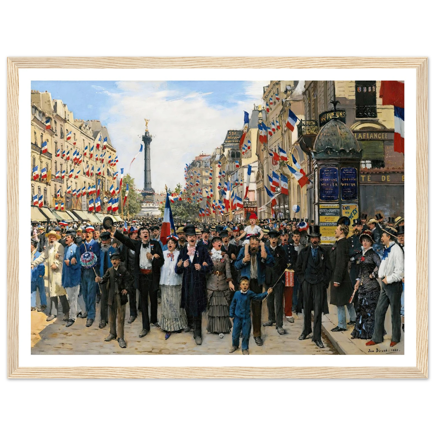 La Marseillaise (1880) Art Print | Jean Beraud - Framed Poster - 30x40 cm / 12x16″ - Black frame