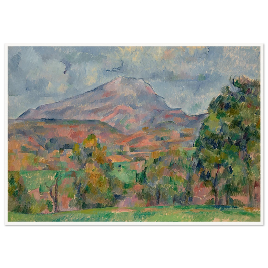 La Montagne Sainte-Victoire (1888-1890) Art Print | Paul Cezanne - Framed Poster - 30x40 cm / 12x16″ - Black frame