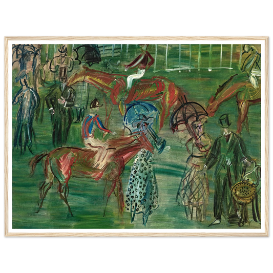 La pelouse (circa 1950) Art Print | Raoul Dufy - Framed Poster - 30x40 cm / 12x16″ - Black frame