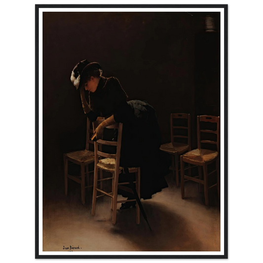 La Prière (1883) Art Print | Jean Beraud - Framed Poster - 30x40 cm / 12x16″ - Black frame