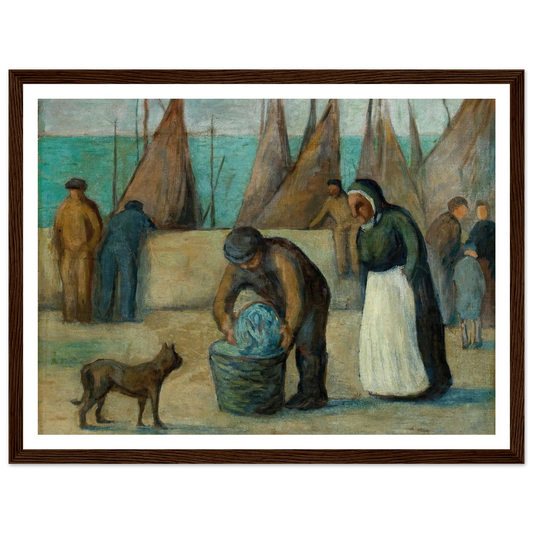 La Rentrée des Pécheurs Art Print | Maximilien Luce - Framed Poster - 30x40 cm / 12x16″ - Black frame