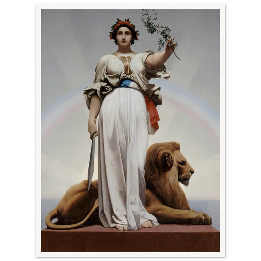 La République (1848) Art Print | Jean Leon Gerome - Framed Poster - 30x40 cm / 12x16″ - Black frame