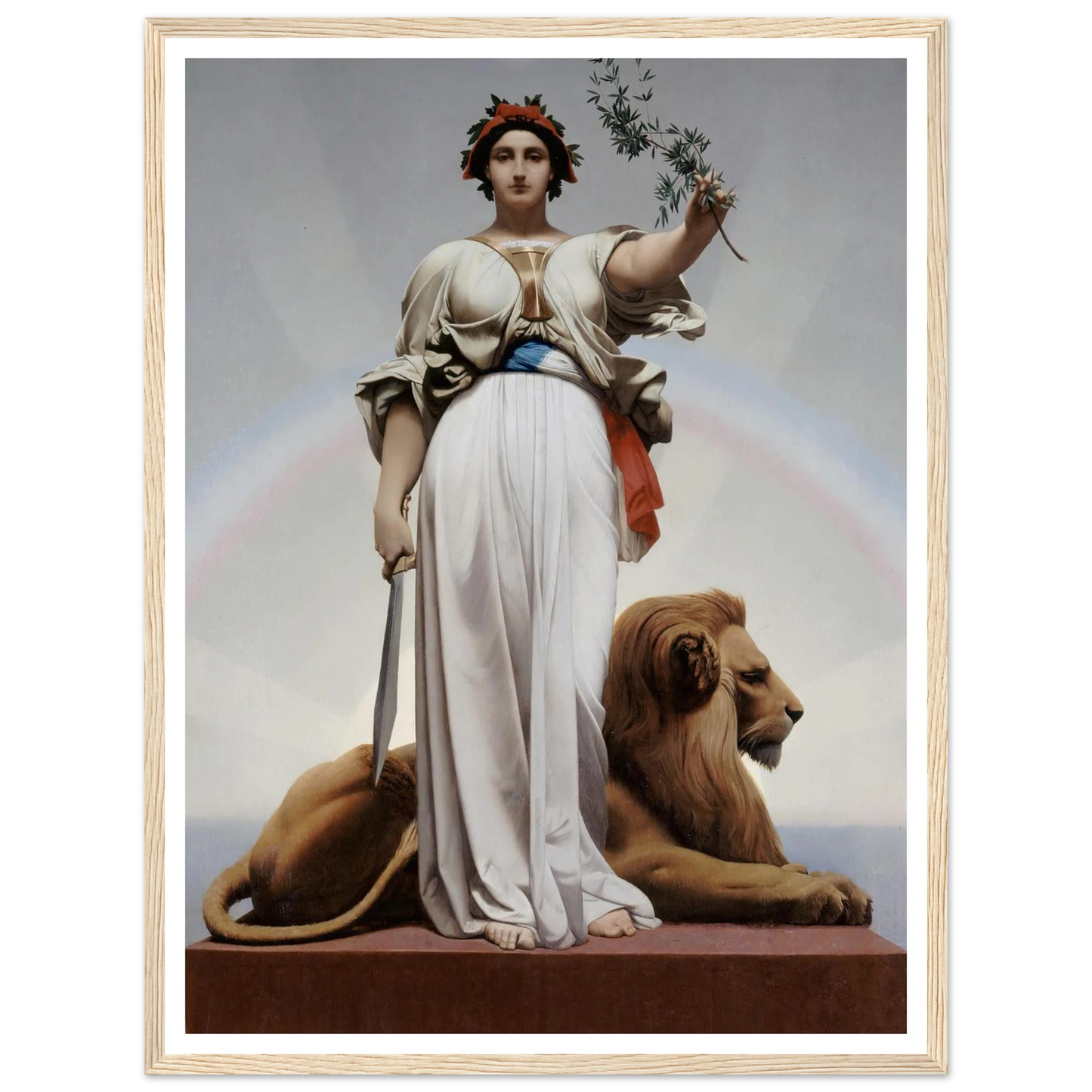 La République (1848) Art Print | Jean Leon Gerome - Framed Poster - 30x40 cm / 12x16″ - Black frame