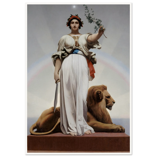 La République (1848) Art Print | Jean Leon Gerome - Framed Poster - 30x40 cm / 12x16″ - Black frame