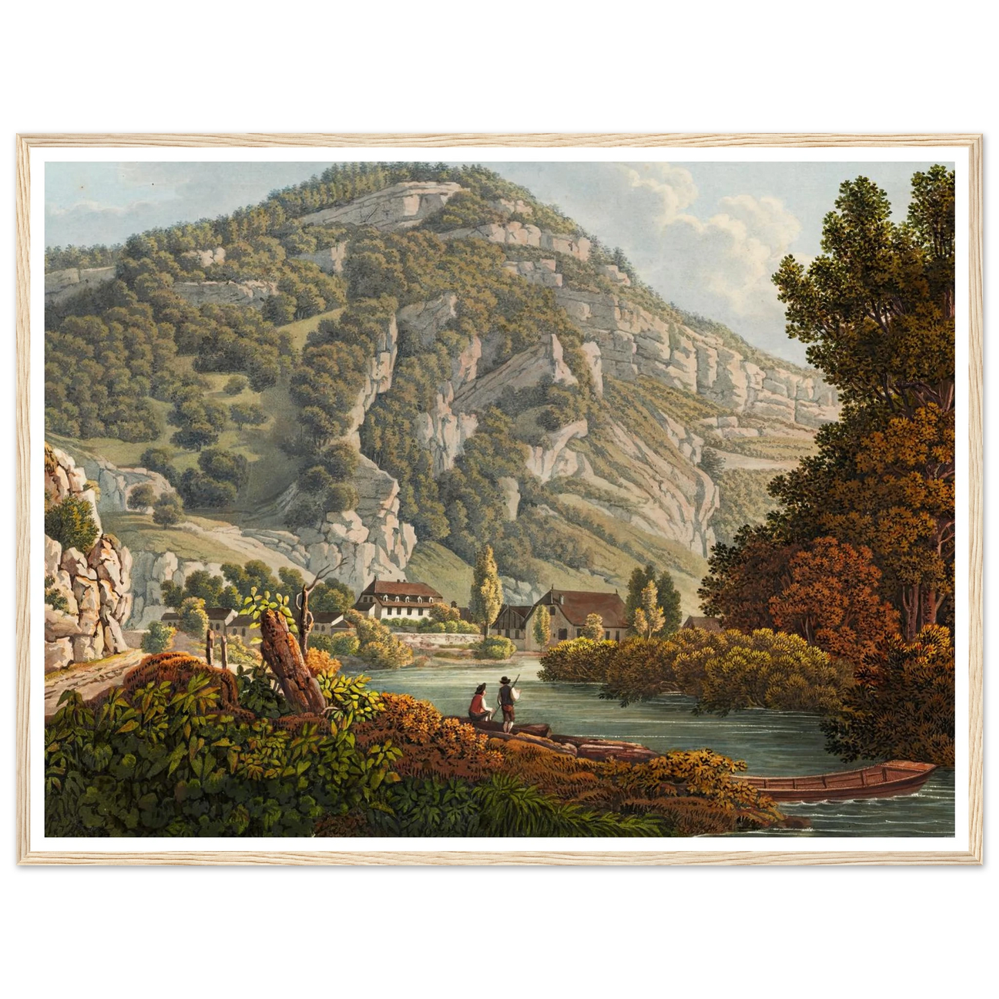 La Reuchenette Art Print | Peter Birmann - Framed Poster - 30x40 cm / 12x16″ - Black frame