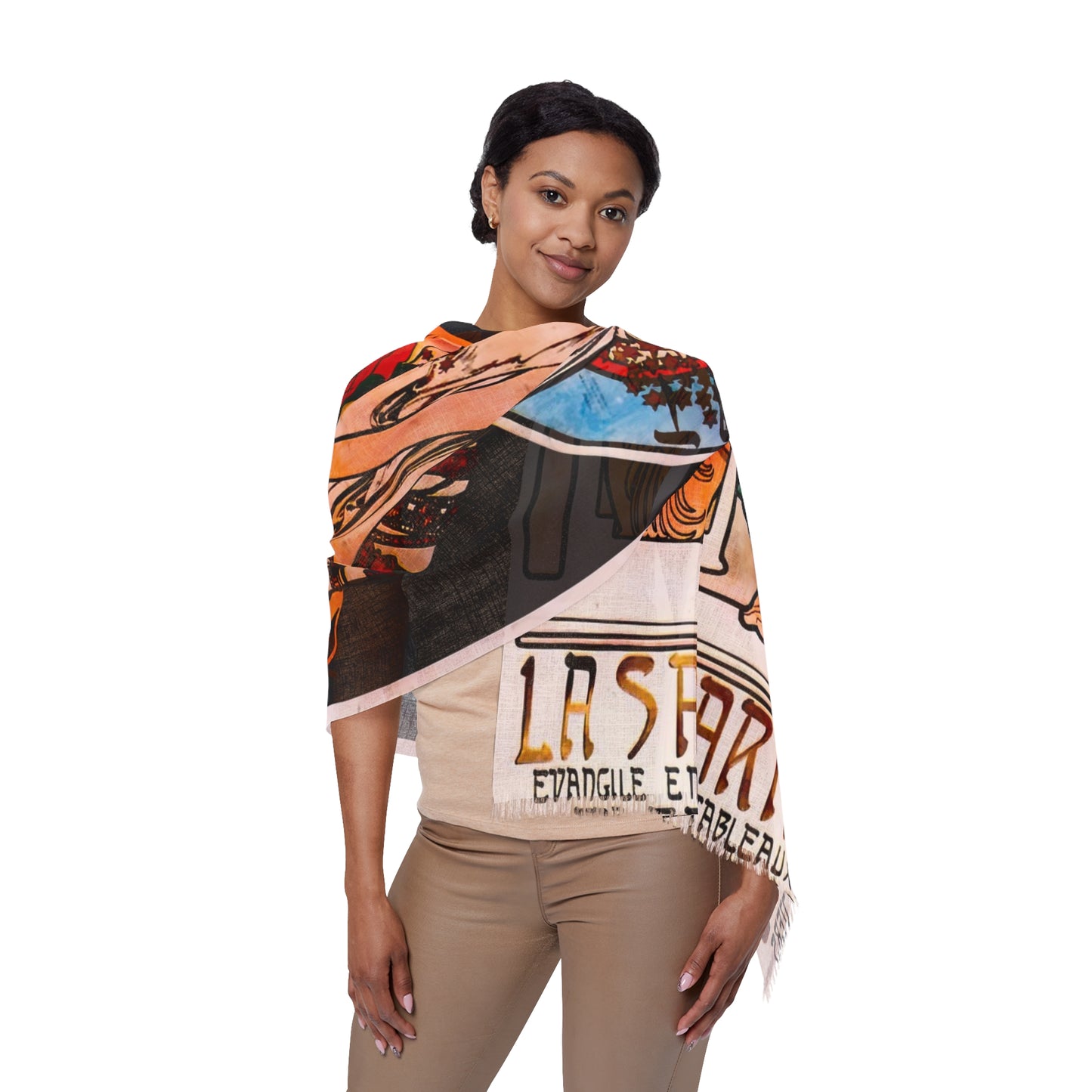 La Samaritaine | Alphonse Mucha Scarf – Art Nouveau Scarf - - 27" × 71'' -