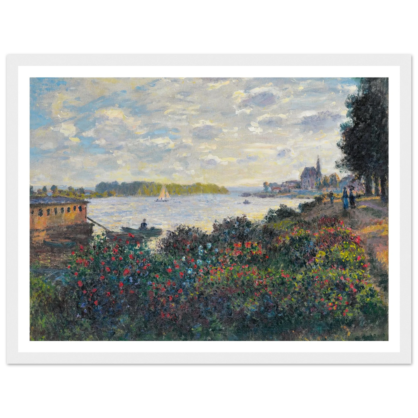 La Seine À Argenteuil (1877) Art Print | Claude Monet - Framed Poster - 30x40 cm / 12x16″ - Black frame