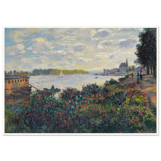 La Seine À Argenteuil (1877) Art Print | Claude Monet - Framed Poster - 30x40 cm / 12x16″ - Black frame