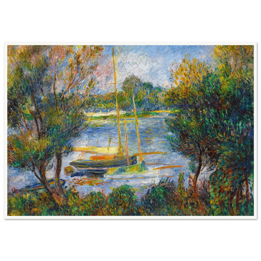 La Seine à Argenteuil (1888) Art Print | Pierre Auguste Renoir - Framed Poster - 30x40 cm / 12x16″ - Black frame