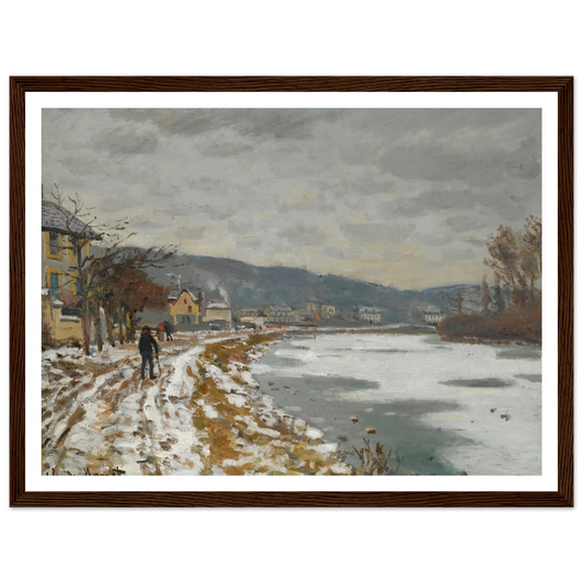La Seine À Bougival (1869) Art Print | Claude Monet - Framed Poster - 30x40 cm / 12x16″ - Black frame