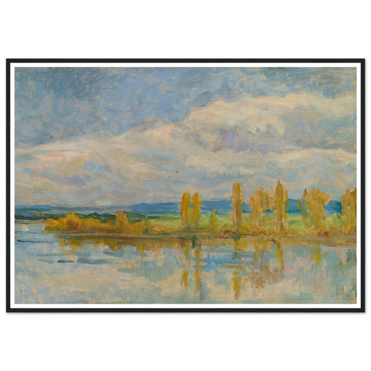 La Seine À Guernes Art Print | Maximilien Luce - Framed Poster - 30x40 cm / 12x16″ - Black frame