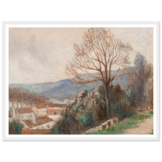 La Seine vue des hauteurs de Rolleboise Art Print | Maximilien Luce - Framed Poster - 30x40 cm / 12x16″ - Black frame