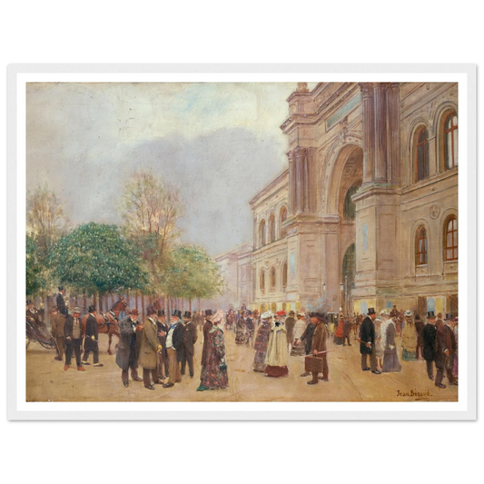 La sortie du Salon, au Palais de l’Industrie (1890) Art Print | Jean Beraud - Framed Poster - 30x40 cm / 12x16″ - Black frame