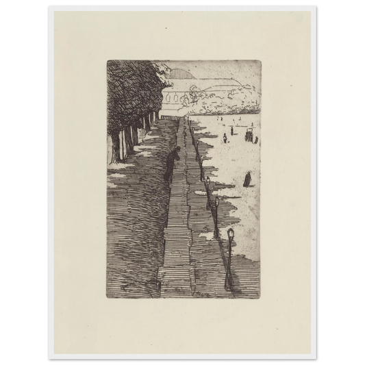 La terrasse (1893) Art Print | Felix Vallotton - Framed Poster - 30x40 cm / 12x16″ - Black frame