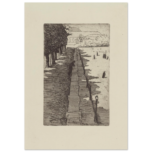 La terrasse (1893) Art Print | Felix Vallotton - Framed Poster - 30x40 cm / 12x16″ - Black frame