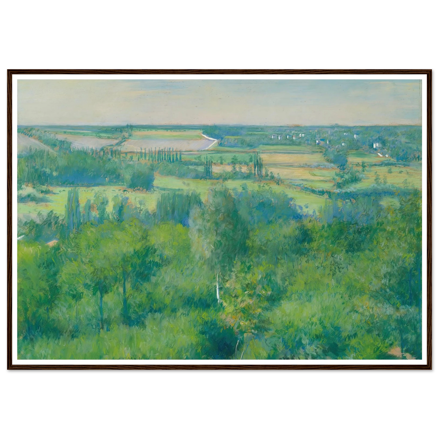 La Vallée De L’yerres (1877) Art Print | Gustave Caillebotte - Framed Poster - 30x40 cm / 12x16″ - Black frame