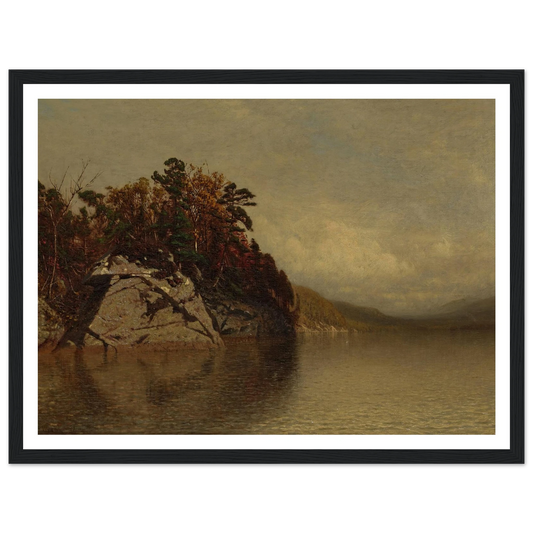 Lake Scene (1872) Art Print | Alexander Helwig Wyant - Framed Poster - 30x40 cm / 12x16″ - Black frame