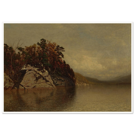 Lake Scene (1872) Art Print | Alexander Helwig Wyant - Framed Poster - 30x40 cm / 12x16″ - Black frame