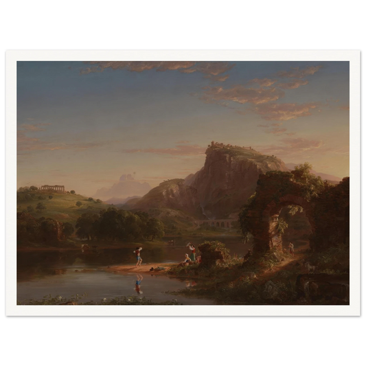 L’Allegro (1845) Art Print | Thomas Cole - Framed Poster - 30x40 cm / 12x16″ - Black frame