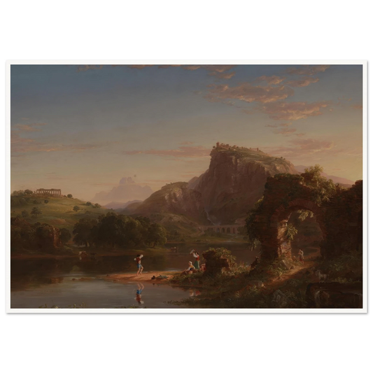 L’Allegro (1845) Art Print | Thomas Cole - Framed Poster - 30x40 cm / 12x16″ - Black frame