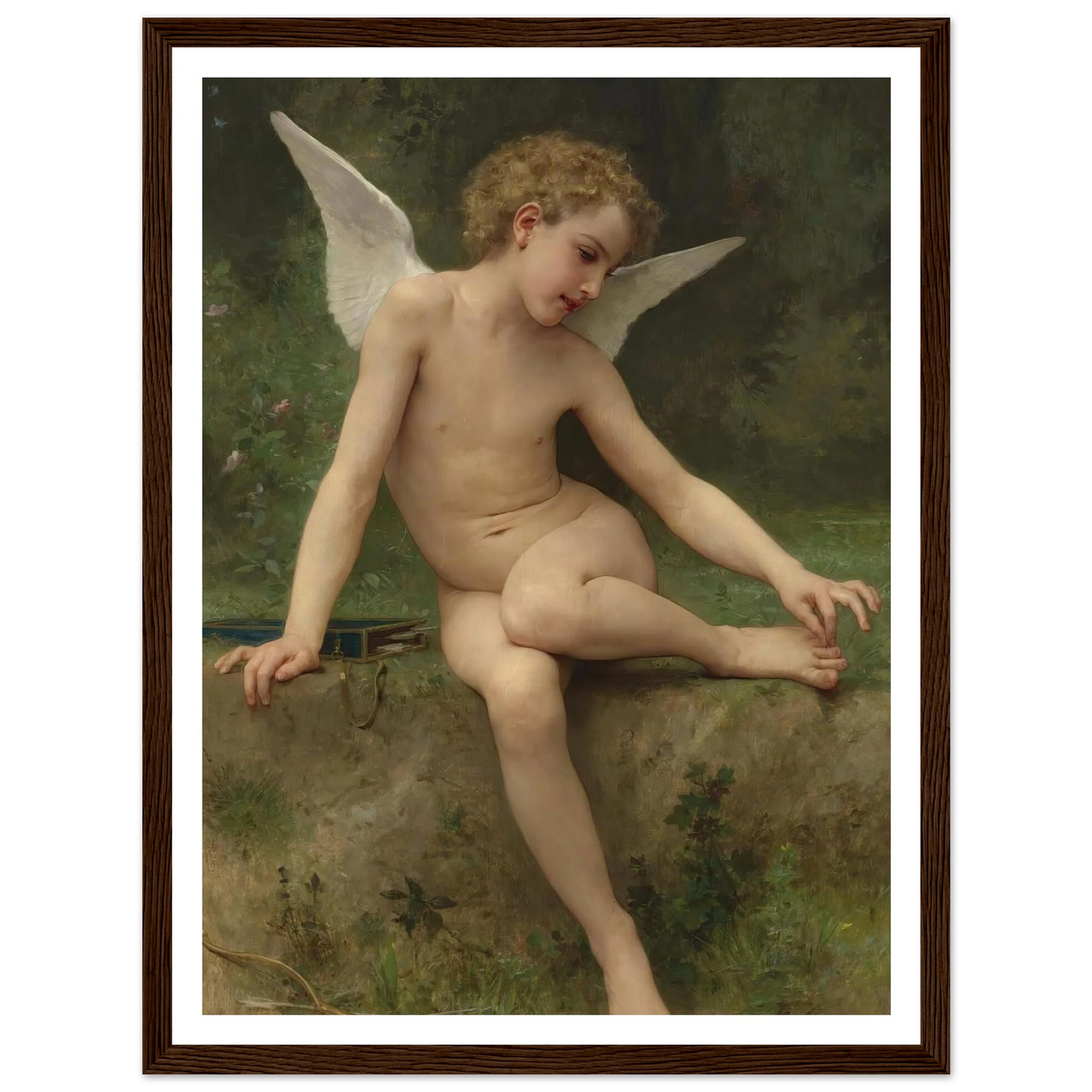 L’amour À L’épine (1894) Art Print | William Bouguereau - Framed Poster - 30x40 cm / 12x16″ - Black frame