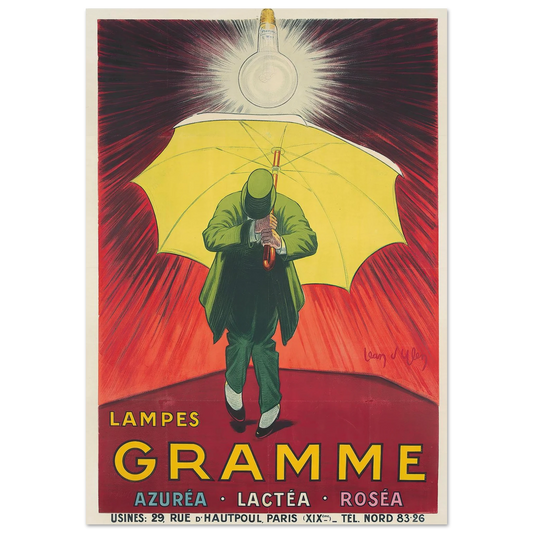 Lampes Gramme (1924) Art Print | Jean Dylen - Framed Poster - 30x40 cm / 12x16″ - Black frame