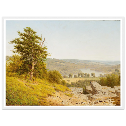 Landscape (1865) Art Print | Alexander Helwig Wyant - Framed Poster - 30x40 cm / 12x16″ - Black frame