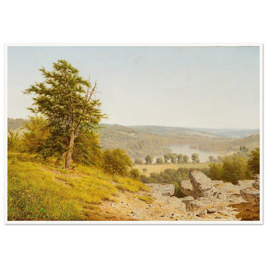 Landscape (1865) Art Print | Alexander Helwig Wyant - Framed Poster - 30x40 cm / 12x16″ - Black frame