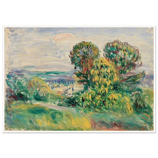 Landscape (1890) Art Print | Pierre Auguste Renoir - Framed Poster - 30x40 cm / 12x16″ - Black frame