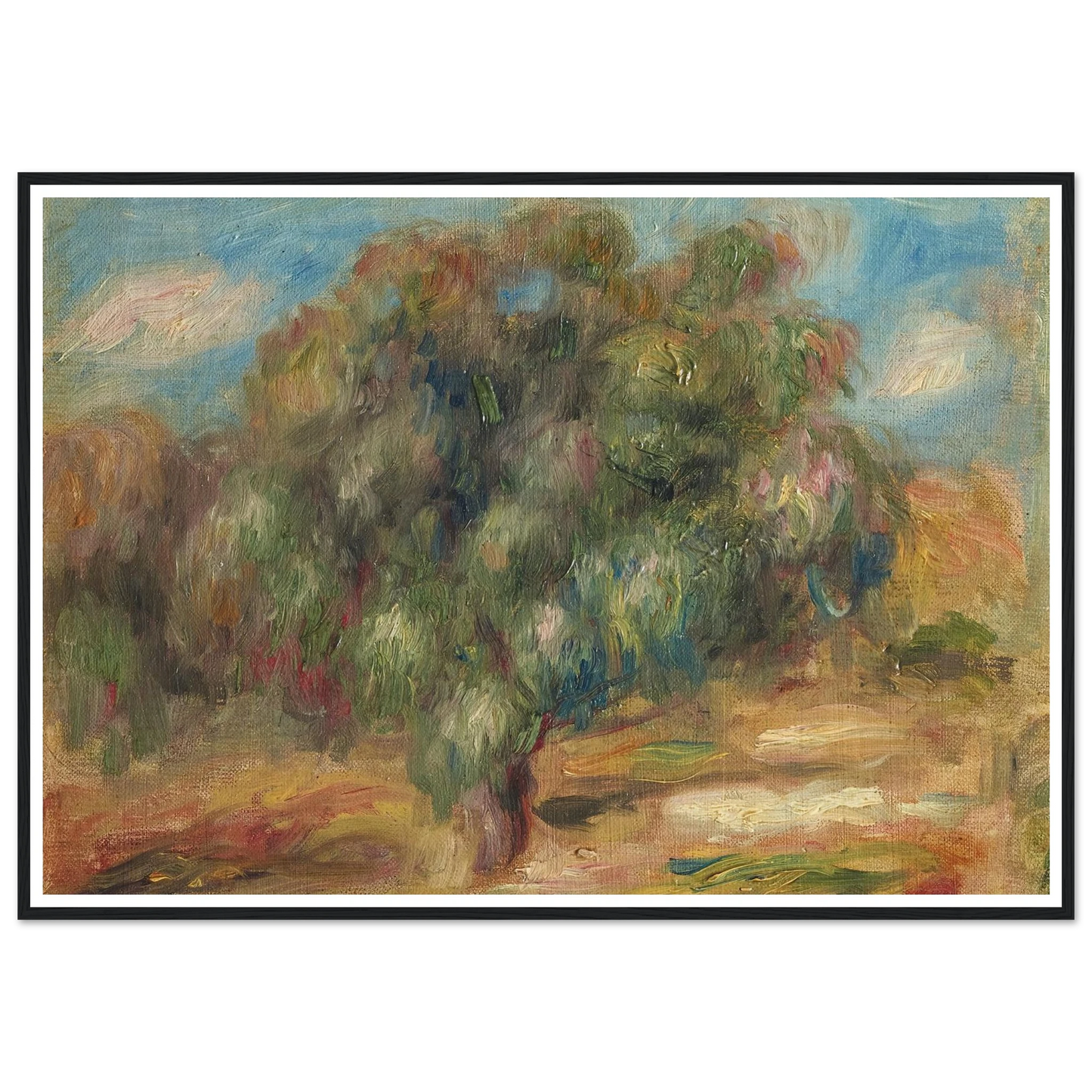 Landscape (1915) Art Print | Pierre Auguste Renoir - Framed Poster - 30x40 cm / 12x16″ - Black frame