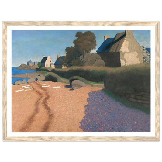 Landscape At Loguivy (1923) Art Print | Felix Vallotton - Framed Poster - 30x40 cm / 12x16″ - Black frame
