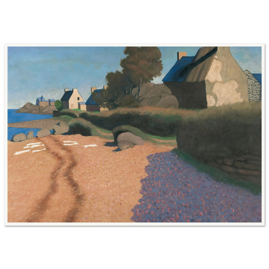 Landscape At Loguivy (1923) Art Print | Felix Vallotton - Framed Poster - 30x40 cm / 12x16″ - Black frame