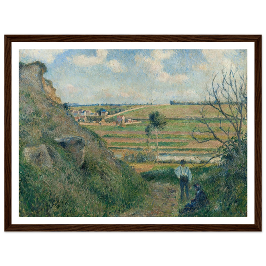 Landscape, Bazincourt (1881) Art Print | Camille Pissarro - Framed Poster - 30x40 cm / 12x16″ - Black frame