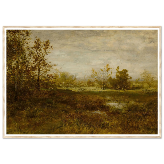 Landscape (ca 1885-1892) Art Print | Alexander Helwig Wyant - Framed Poster - 30x40 cm / 12x16″ - Black frame