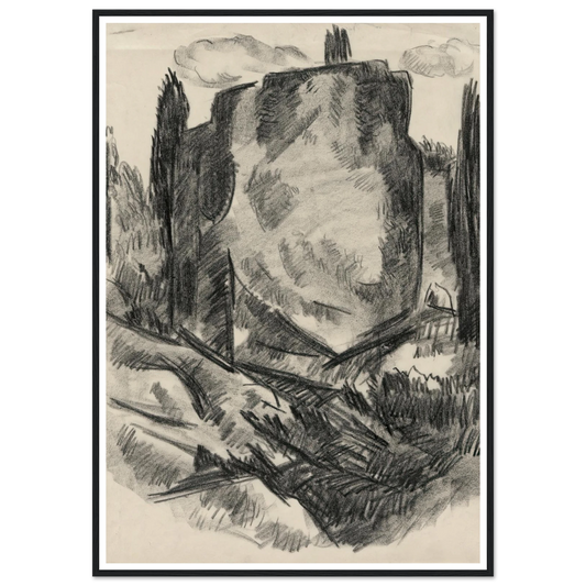 Landscape (early to mid-20th century) Art Print | Marsden Hartley - Framed Poster - 30x40 cm / 12x16″ - Black frame