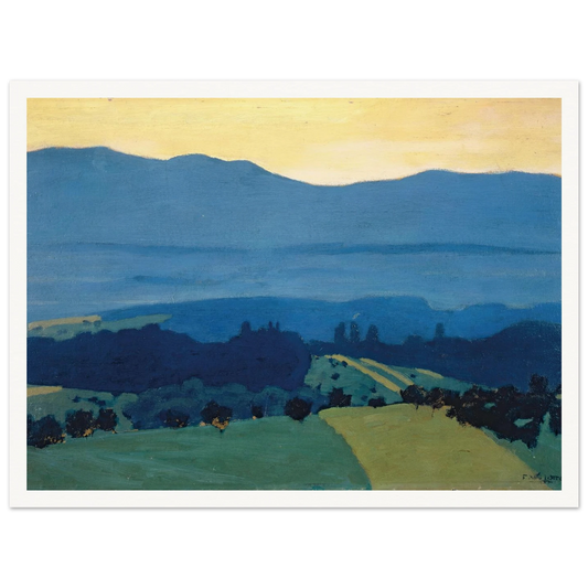 Landscape in the Jura Mountains near Romanel (1900) Art Print | Felix Vallotton - Framed Poster - 30x40 cm / 12x16″ - Black frame