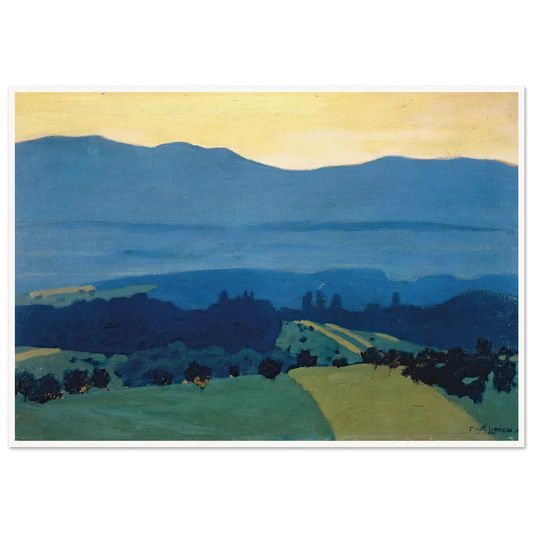Landscape in the Jura Mountains near Romanel (1900) Art Print | Felix Vallotton - Framed Poster - 30x40 cm / 12x16″ - Black frame