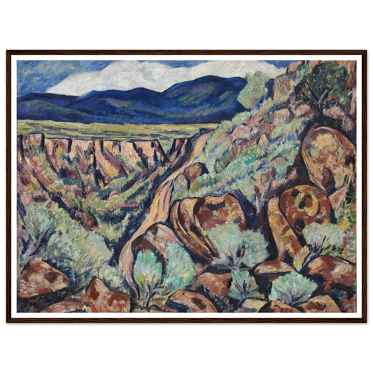 Landscape, New Mexico (1919 and 1920) Art Print | Marsden Hartley - Framed Poster - 30x40 cm / 12x16″ - Black frame