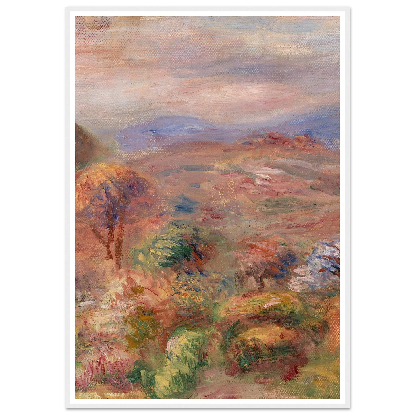 Landscape (Paysage) (c. 1911) Art Print | Pierre Auguste Renoir - Framed Poster - 30x40 cm / 12x16″ - Black frame