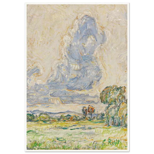 Landschaft (1903) Art Print | Christian Rohlfs - Framed Poster - 30x40 cm / 12x16″ - Black frame