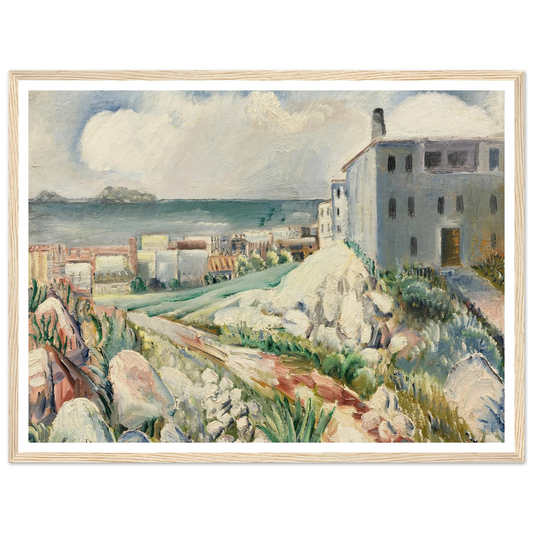 Landschaft bei Marseille (1930) Art Print | Paul Kleinschmidt - Framed Poster - 30x40 cm / 12x16″ - Black frame
