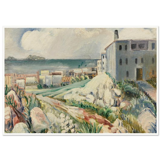 Landschaft bei Marseille (1930) Art Print | Paul Kleinschmidt - Framed Poster - 30x40 cm / 12x16″ - Black frame