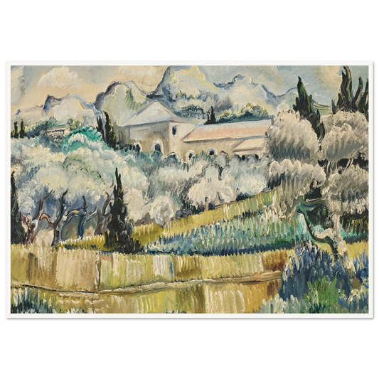 Landschaft in Südfrankreich (1938) Art Print | Paul Kleinschmidt - Framed Poster - 30x40 cm / 12x16″ - Black frame